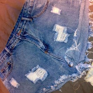 Denim shorts